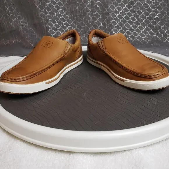 Twisted X Slip On Kicks Womens 7.5 Brown Leather Casual Comfort Western - Picture 4 of 10